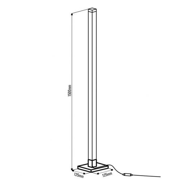 Lampa ECO STOJĄCA MUZYCZNA RGB CZARNA EC20546 TUYA