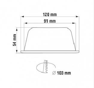 OPRAWKA LED ECO LIGHT DOWNLIGHT 5W BIAŁA CIEPŁA