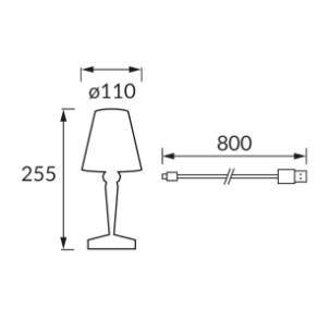 Lampka Led Nocna DABI CRYSTAL WW CW RZER.25cm 4404