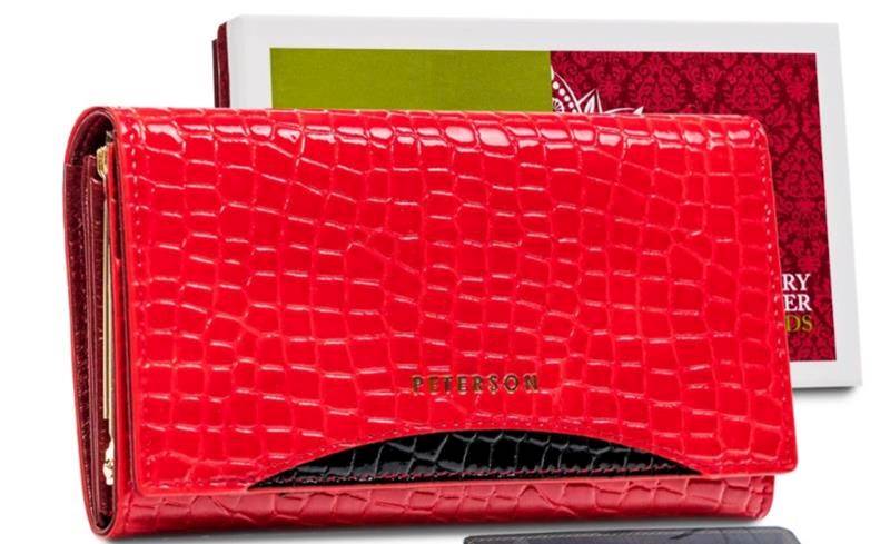 Portfel Damski PETERSON PTN MC 466 2091 RED /BLACK