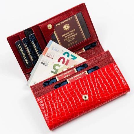Portfel Damski PETERSON PTN MC 466 2091 RED /BLACK
