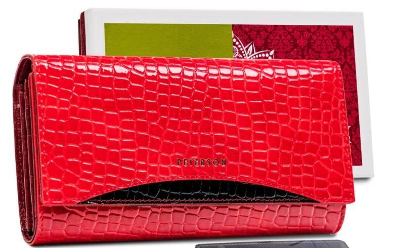 Portfel Damski PETERSON PTN MC 490 2145 RED BLACK