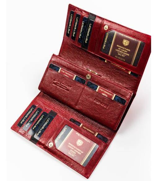 Portfel Damski PETERSON PTN MC 490 2145 RED BLACK