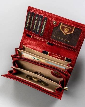 Portfel Damski PETERSON PTN 219 BMVT 3517 RED