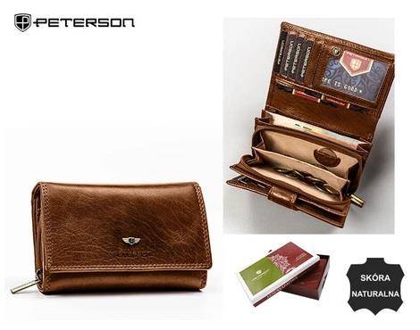 Portfel Damski PETERSON PTN 218 BMVT 3500 BROWN