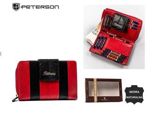 Portfel Damski PETERSON PTN KA 18 4313 RED BLACK