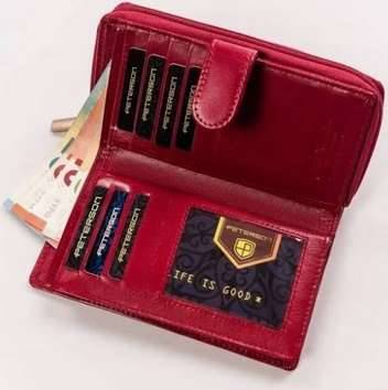 Portfel Damski PETERSON PTN 76116 BFBC 8225 RED