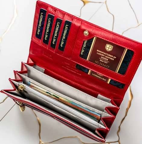 Portfel Damski PETERSON PTN 72037 BFBC 8256 RED
