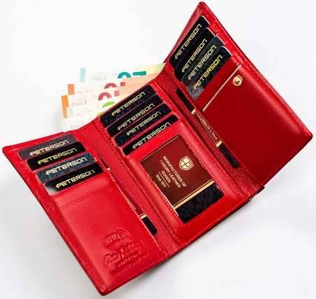 Portfel Damski PETERSON PTN 55020 CB 8706 RED
