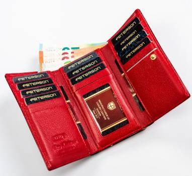 Portfel Damski PETERSON PTN 55020 SBR 0783 RED