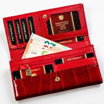 Portfel Damski PETERSON PTN 72037 CB 8775 RED