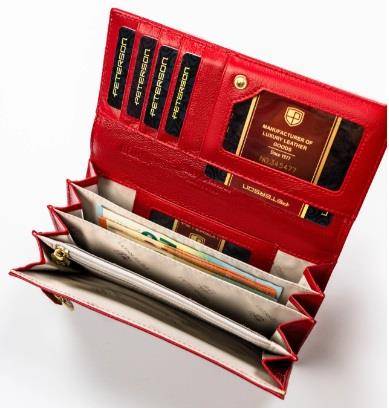 Portfel Damski PETERSON PTN 72037 CB 8775 RED