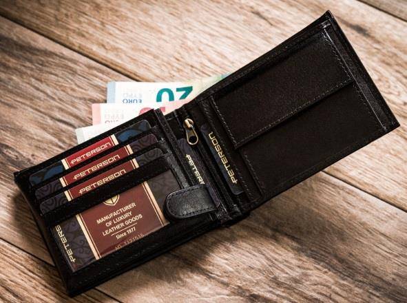 Portfel Męski PETERSON PTN 304T 5743 BLACK METAL
