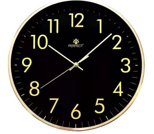 Zegar Ścienny PF AN 140074 GOLD/BLACK