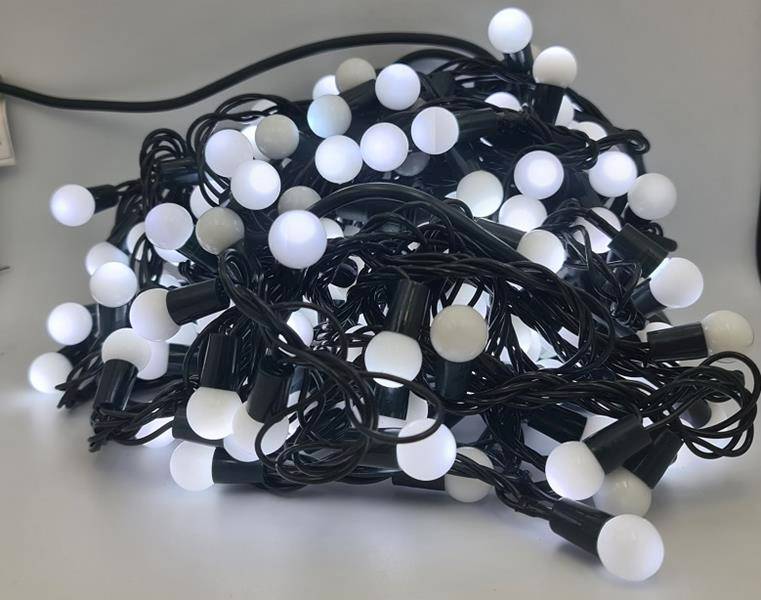 LAMPKI CHOINK. KULKA MAŁA ZIMNA FLESZ 200LED