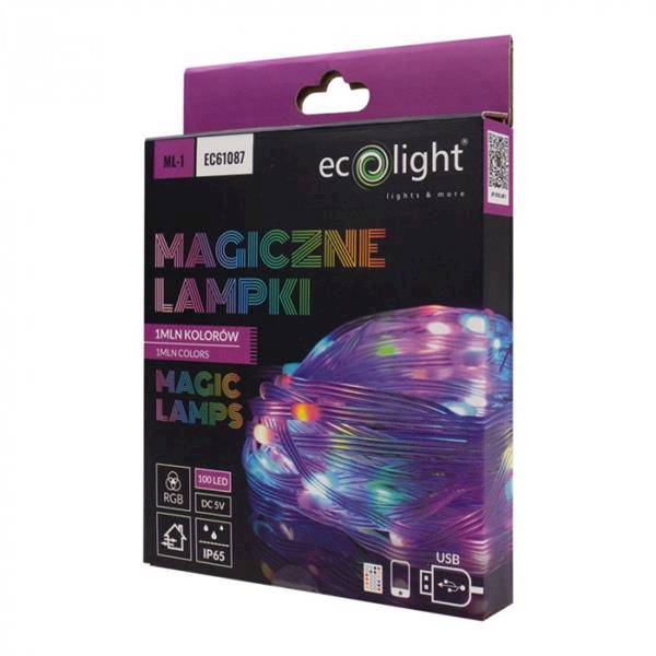 Taśm  LED EcoLight MAGICZNE 100LED 10m EC61087