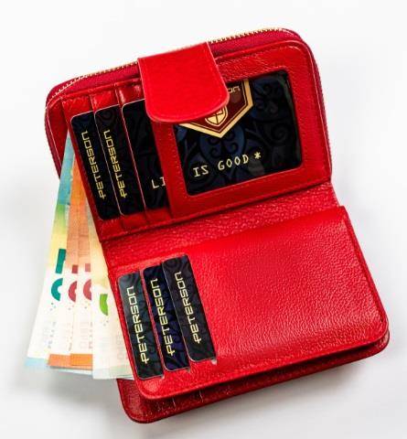 Portfel Damski PETERSON PTN 76115 SGN 8485 RED