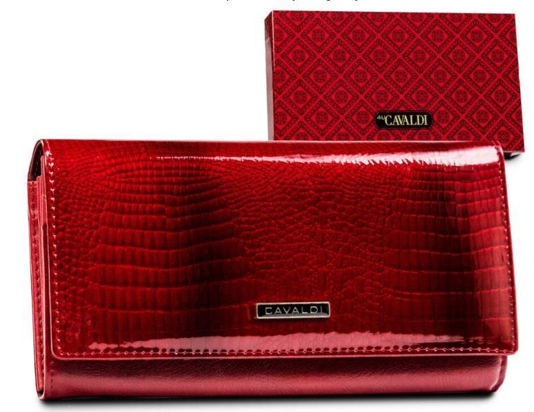 PORTFEL DAMSKI CAVALDI SKÓRA+PU PN24-RS 4228 RED-9