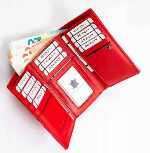 PORTFEL DAMSKI CAVALDI SKÓRA+PU PX23-JMP 2914 RED