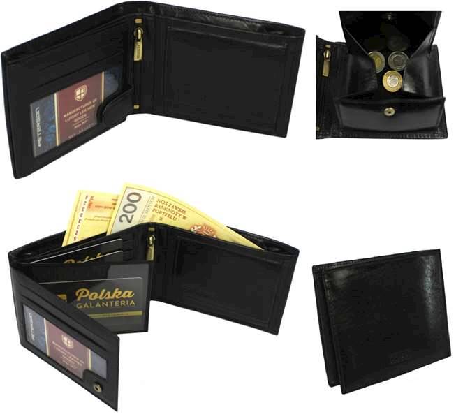 Portfel Męski PETERSON N61 VTP 6077 BLACK-RED