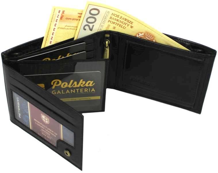 Portfel Męski PETERSON N61 VTP 6077 BLACK-RED