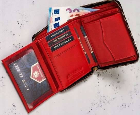 Portfel Męski PETERSON 340.02 5910 BLACK RED
