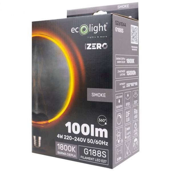 ŻARÓWKA LED Eco Light ZERO W4 E27 SMOKE G188S
