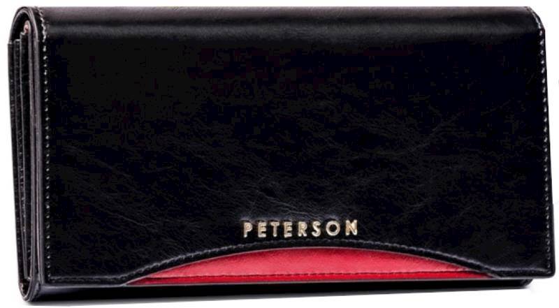 Portfel Damski PETERSON PL 411 6528 BLACK RED