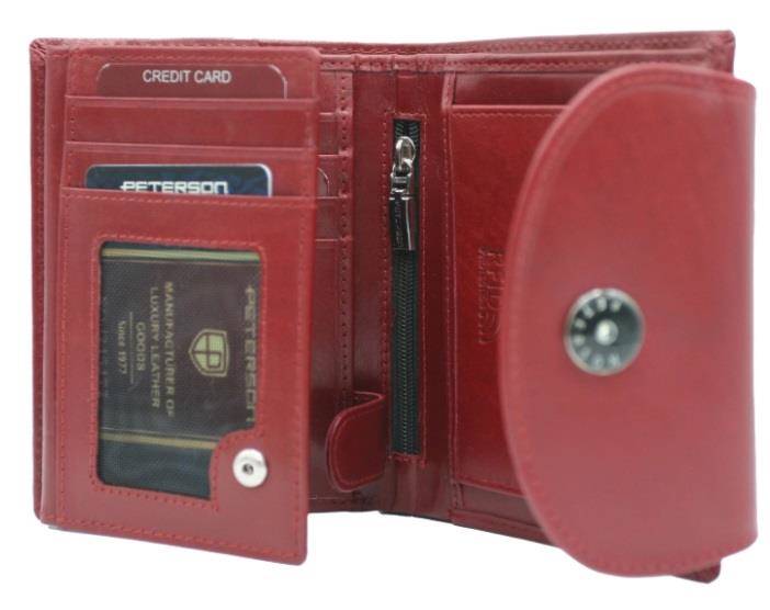 Portfel Damski PETERSON 70614-9 TVT 6639 RED