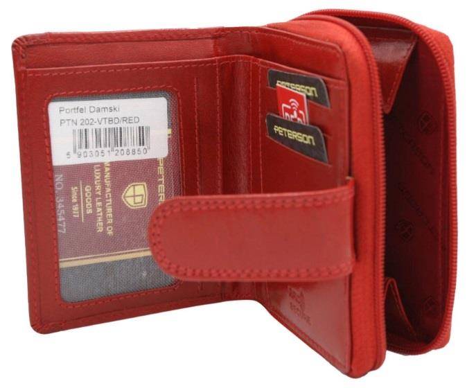Portfel Damski PETERSON 202 VTBD 8850 RED