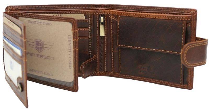 Portfel Męski PETERSON WL-0305L COM 4326 COGNAC ME