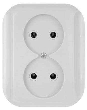 Gniazdo Topaz PT-5TB PODWÓJNE Białe