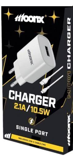 ŁADOWARKA SIECIOWA MC01 10.5W 1xUSB+KABEL C 2.1A  