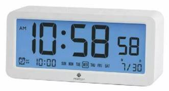 ZEG PF BUDZIK LCD LED 13401 BIAŁY