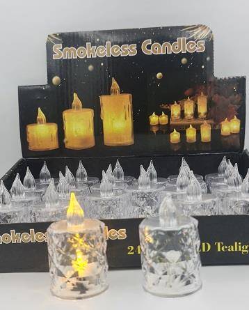 Znicz elektron ŚWIECA Mini KRYSZTAŁ 6,5cmPRZ/24/