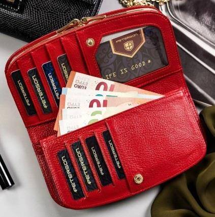 Portfel Damski PETERSON PTN 42123 SG 9732 RED