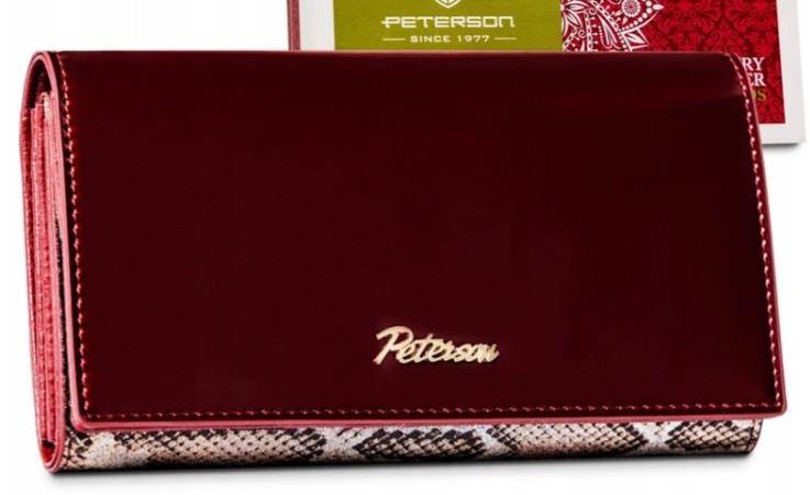Portfel Damski PETERSON BS 411  4644 SNAK RED