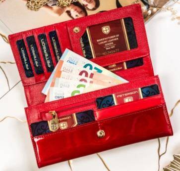 Portfel Damski PETERSON PTN 72037 SH 0882 RED