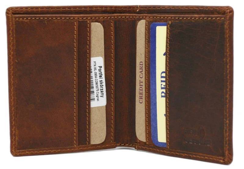 Portfel Męski PETERSON WL-0904 COM 5075 COGNAC