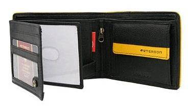 Portfel Męski PETERSON 1517.03 5958 Black+Yellow
