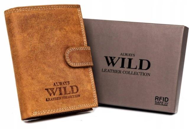 Portfel Męski WILD N4L P CHM 1034 COGNAC