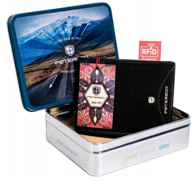 Portfel Męski PETERSON PTN 348 01 5767 BLACK 