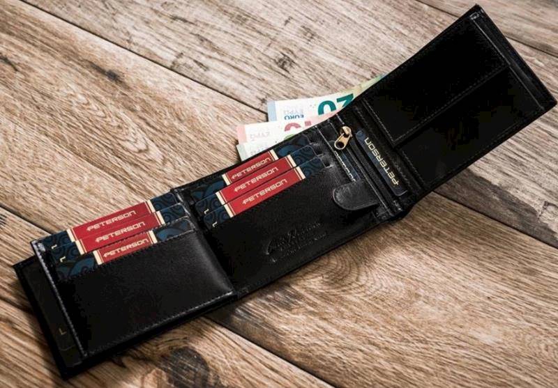 Portfel Męski PETERSON PTN 348 01 5767 BLACK 