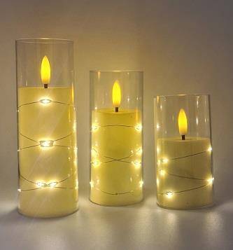 Znicz elek. Świeczka 10cm przezr KREM LED /12/