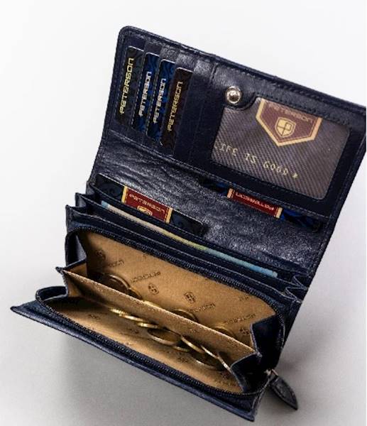 Portfel Damski PETERSON 4191 NAVY/RED KA-22