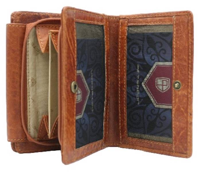 Portfel Damski PETERSON 4482  WD2-VLCN COGNAC