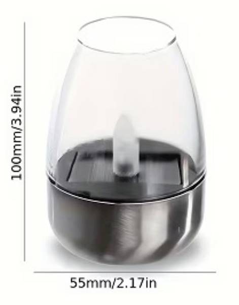 ZNICZ SOLARNY ZMIERZCHOWY SZKLANY P48 SZT 10/5CM