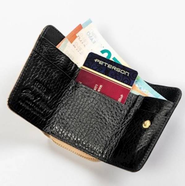 Portfel Damski PETERSON 0636 BLACK-GOLD