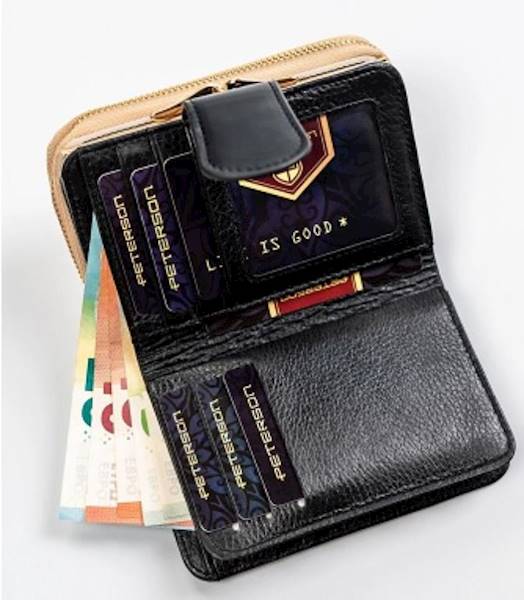 Portfel Damski PETERSON 0605 BLACK-GOLD