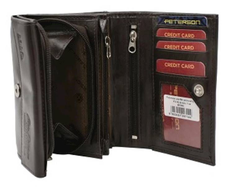 Portfel Damskii PETERSON PTN 7144 BROWN